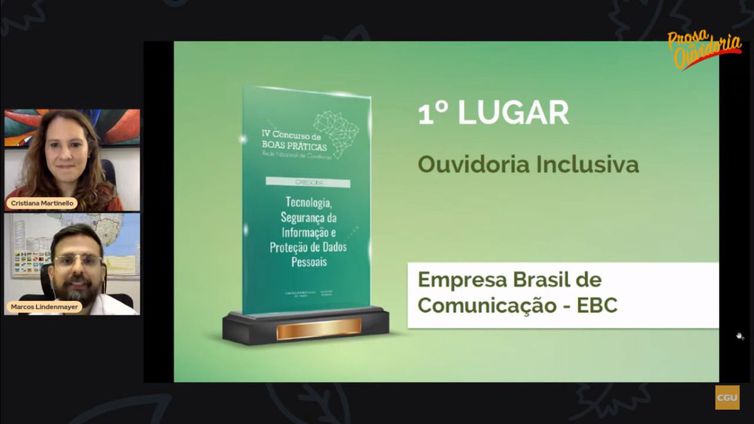 Empresa Brasil de Comunicação (EBC) ganhou o prêmio em primeiro lugar na categoria Ouvidoria Inclusiva.