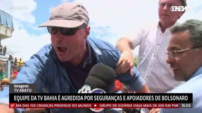 Agressão jornalista Bolsonaro