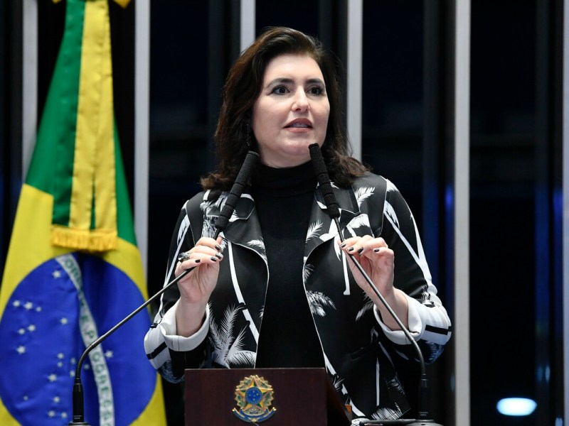 Em discurso, à tribuna no Senado, senadora Simone Tebet.