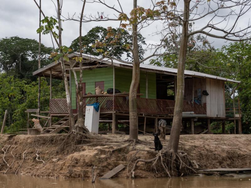 Casa de apoio na margem do rio Ituí onde Bruno e Dom dormiram a ultima noite antes de desaparecerem na região do Vale do Javari