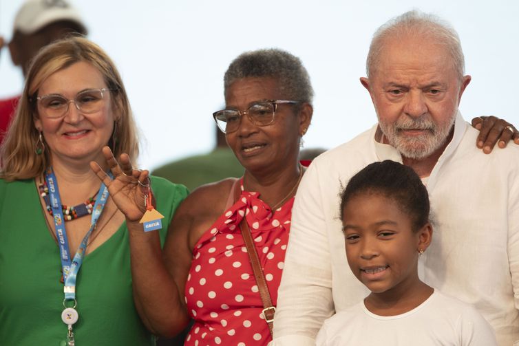Santo Amaro da Purificação (BA), 14/02/2023 - O presidente Luiz Inácio Lula da Silva, participa do lançamento do novo programa Minha Casa, Minha Vida, e entrega moradias em Santo Amaro (BA). Foto: Joédson Alves/Agência Brasil