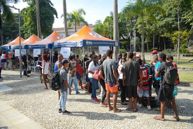 Rio de Janeiro (RJ), 09/05/2023 – Tribunal de Justiça promove mutirão de registro civil e serviços para a população de rua no centro do Rio de Janeiro. Foto: Tomaz Silva/Agência Brasil