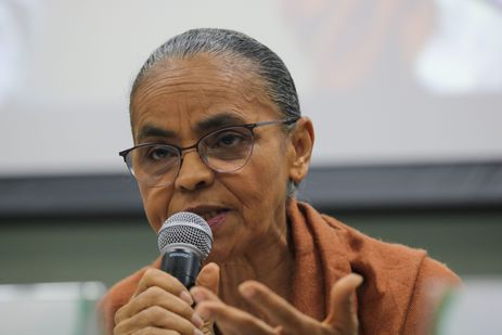 Brasília, 2023/08/02 A ministra do Meio Ambiente e Mudança do Clima (MMA), Marina Silva, na apresentação dos dados de alertas de desmatamento do DETER até 31 de julho e das ações de fiscalização na Amazônia e no Cerrado. Foto: Fabio Rodrigues-Pozzebom/ Agência Brasil