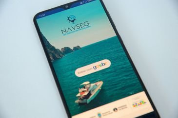 Rio de Janeiro (RJ), 14/09/2023 – Interface do aplicativo NAVSEG, lançado pela Marinha e Ministério do Turismo para segurança das navegações. Foto: Tomaz Silva/Agência Brasil