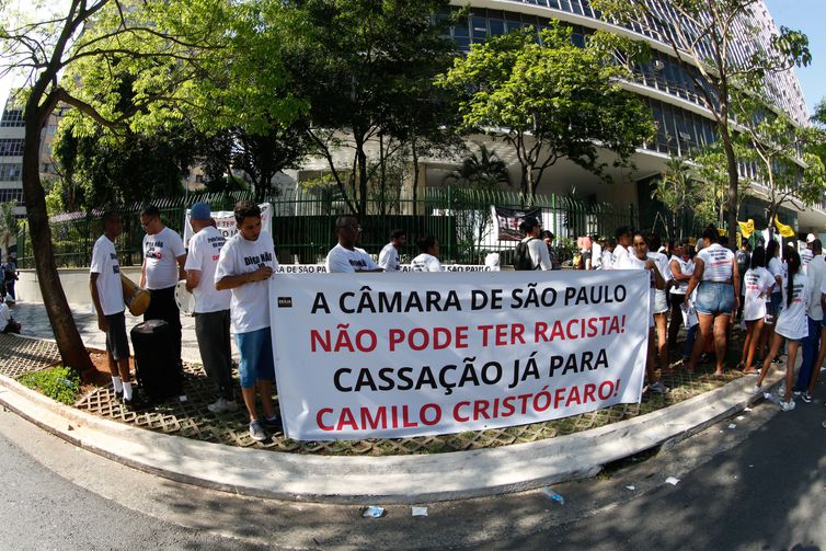 São Paulo SP 19/09/2023 Câmara Municipal de São Paulo sessão que trata do pedido de cassação do vereador Camilo Cristófaro (Avante) por racismo. Foto Paulo Pinto/Agência Brasil