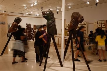 São Paulo SP 15/09/2023 Exposição no Itaú Cultural, “Ensaios para o Museu das Origens” faz um mergulho na proposta de Mario Pedrosa. Foto Paulo Pinto/Agência Brasil