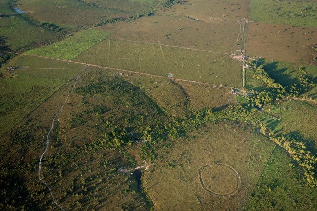 Imagem aérea mostra sítios arqueológicos na Amazônia