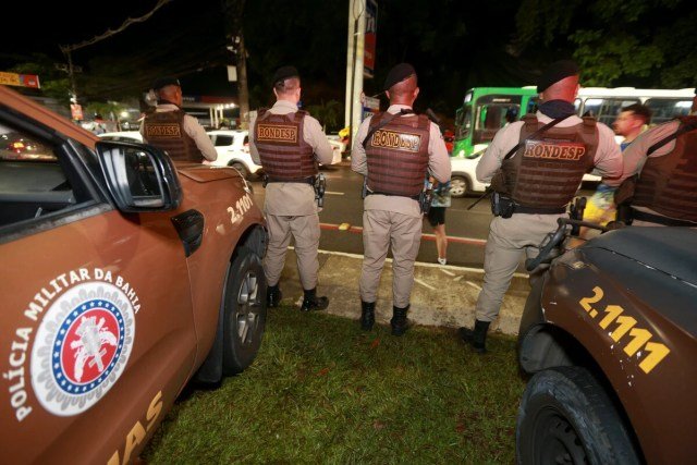 Polícia militar da Bahia durante operação