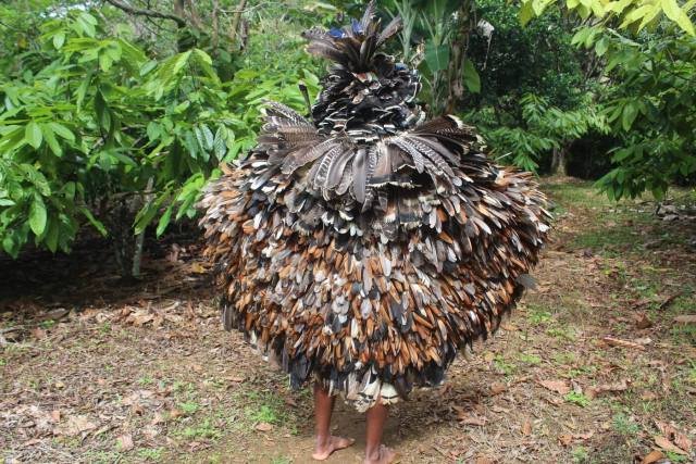 Cacique Babau com manto Tupinambá