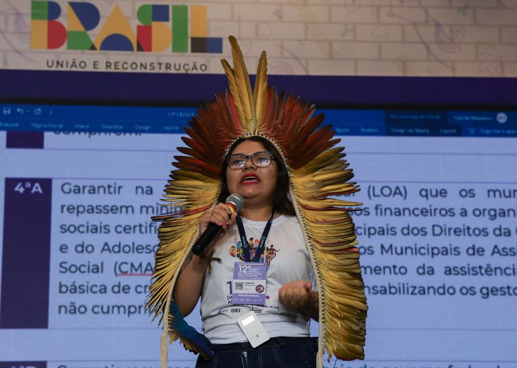 Brasília-DF, 04/04/2024, - 12ª Conferência Nacional dos Direitos da Criança e do Adolescentes. Na foto a Delegada Aimara. Foto: Jose Cruz/Agência Brasil