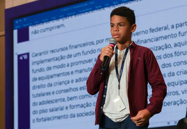 Brasília-DF, 04/04/2024, - 12ª Conferência Nacional dos Direitos da Criança e do Adolescentes. Na foto: Arthur Caldeira Nacimento. Foto: Jose Cruz/Agência Brasil
