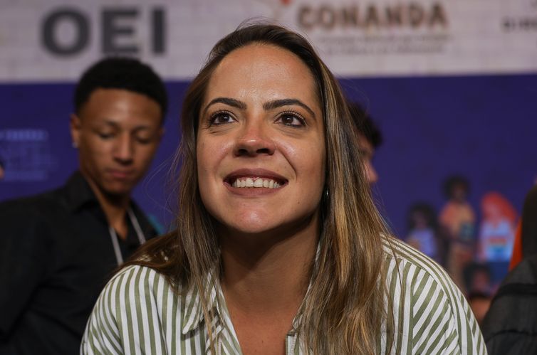 Brasília-DF, 04/04/2024, - Presidente do Conselho Municipal de Direitos de Crianças e do Adolescentes de Malhador (SE), Marina Poniwa, durante a 12ª Conferência Nacional dos Direitos da Criança e do Adolescentes. Foto: Jose Cruz/Agência Brasil