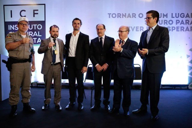 Presidente do Instituto Cultural Floresta, Leonardo Fração durante evento com a prefeitura de Porto Alegre