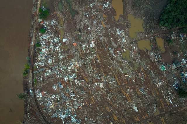 Imagem aérea de Passo de Estrela, em Cruzeiro do Sul, no Rio Grande do Sul, RS