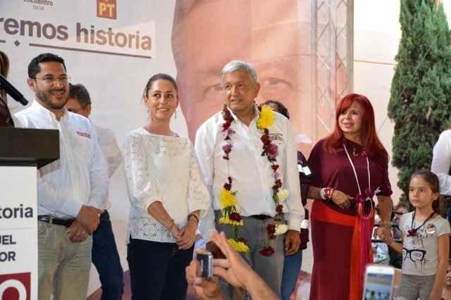 Ex presidente do México, Lopez Obrador e Claudia Sheinbaum, nova presidente